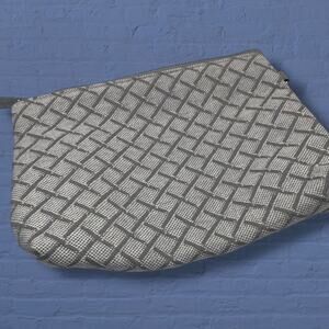 Thirty One Mini Zipper Pouch Diamond Link Weave 31 Gifts Makeup Travel Bag 7.5"